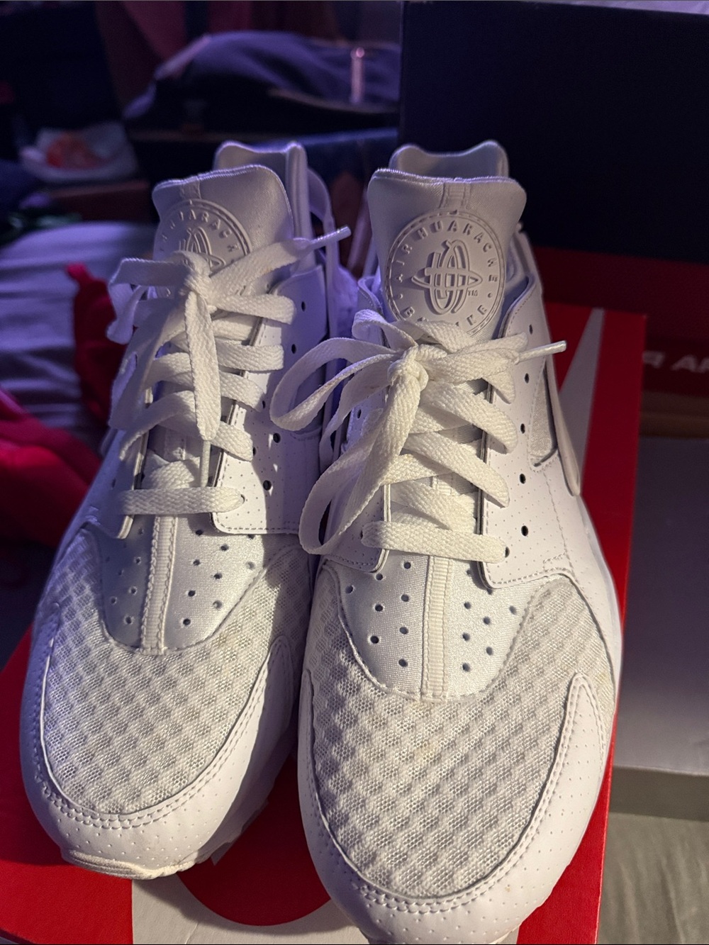 Nike White Men's Lace-Up Athletic Sneakers